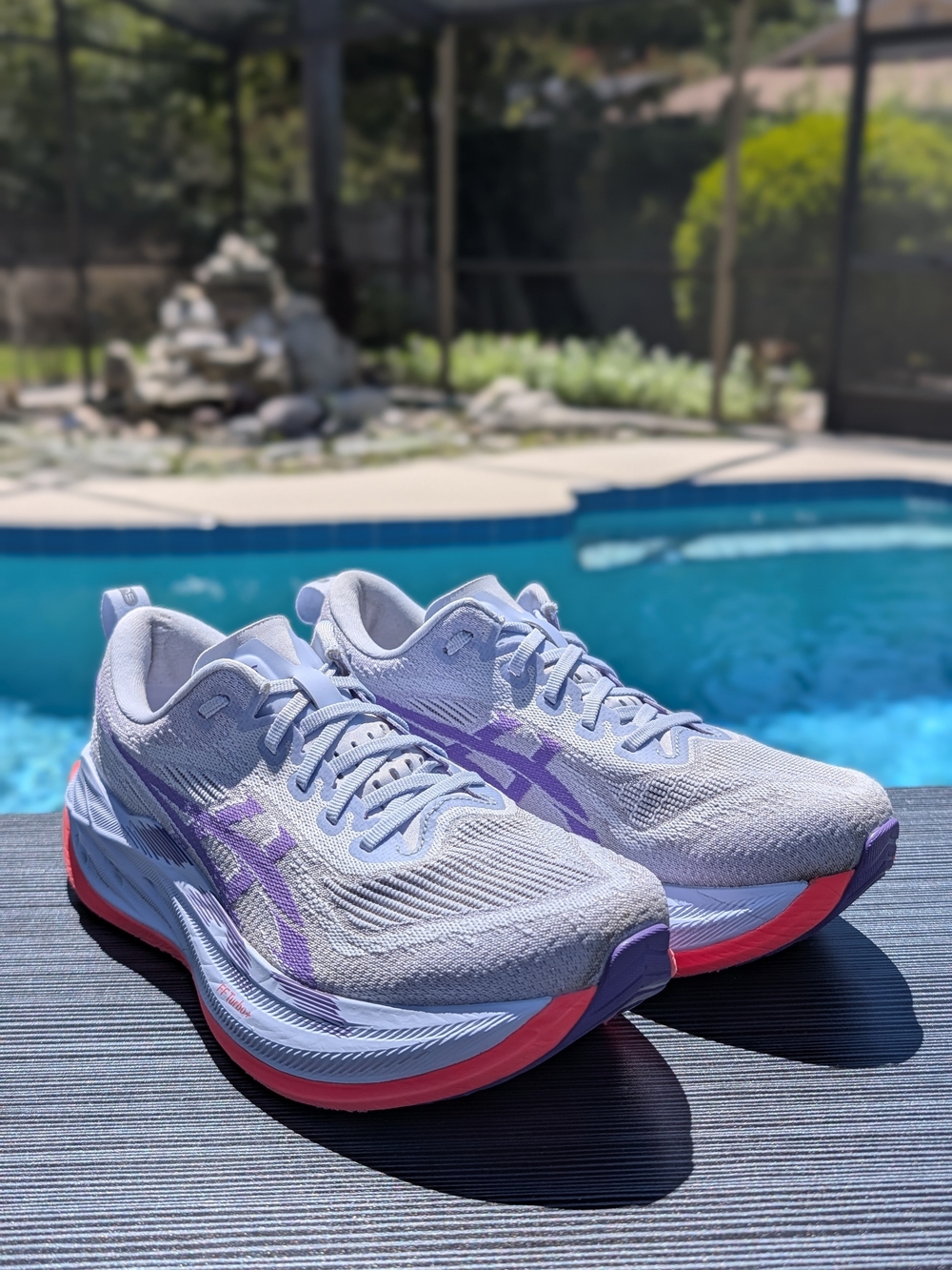 ASICS Superblast 2 Mens Size 8 Greyish Purple Coral Reef Running Shoe 1013A142 - Picture 3 of 13